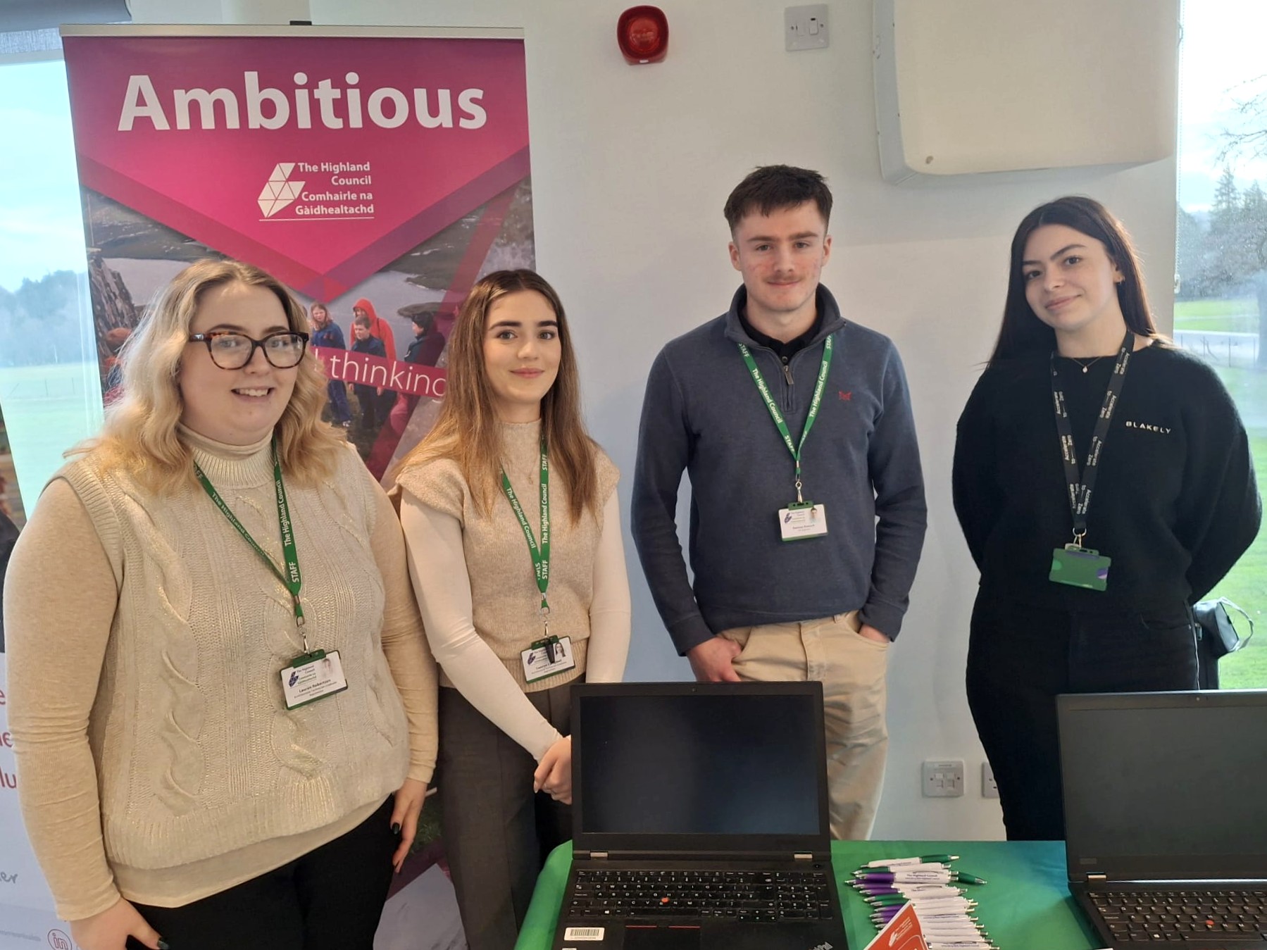 L-R: Lauren Robertson, Camryn Campbell, Ramsay Rostock and Katie Ross