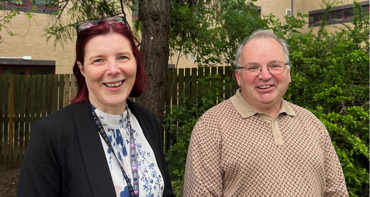 Photo of Arlene Johnstone, Chief Officer for the Highland Health and Social Care Partnership, and Councillor David Fraser, Chair of Highland Council's Health, Social Care and Wellbeing Committee