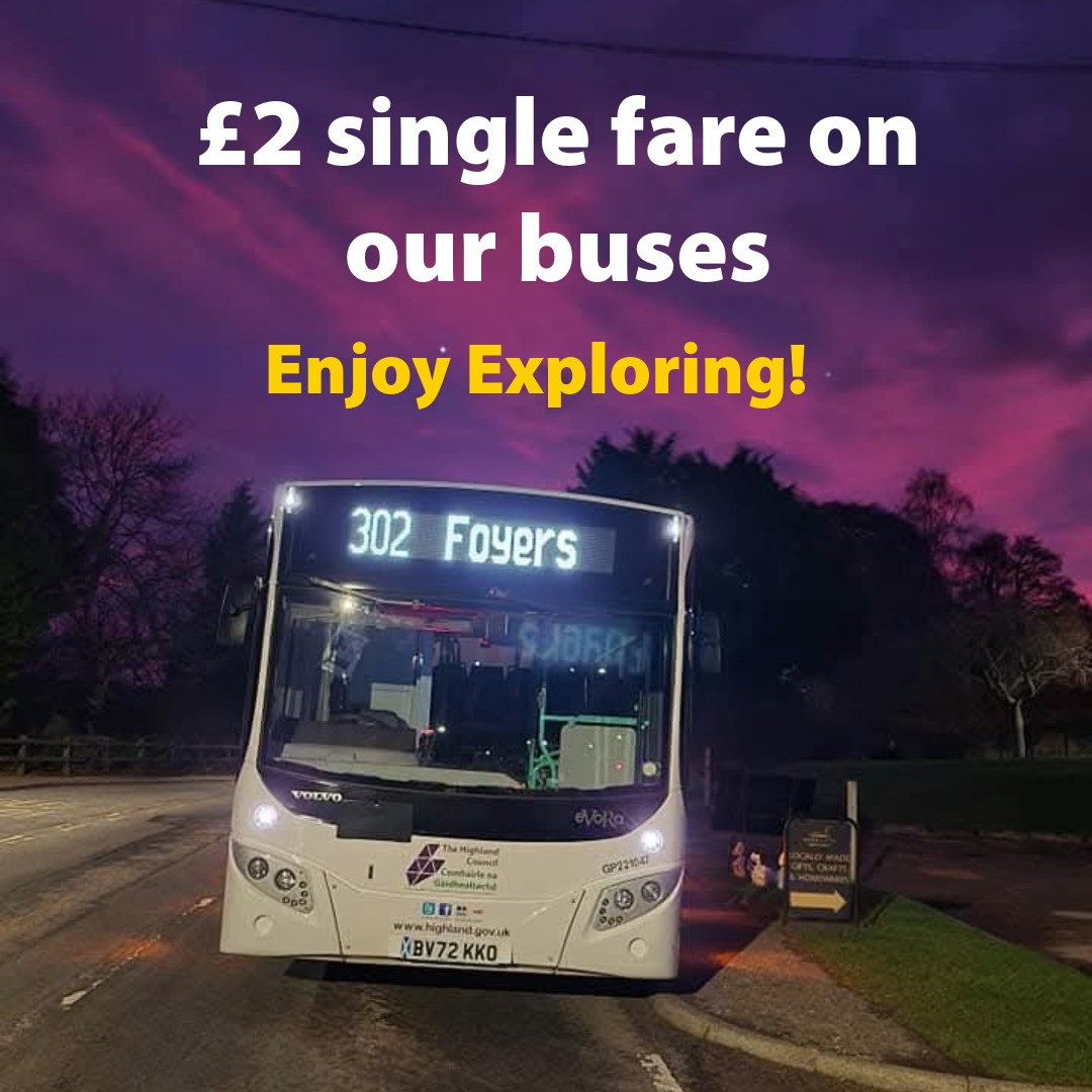 Promotional advert showing £2 deal and photo of a bus