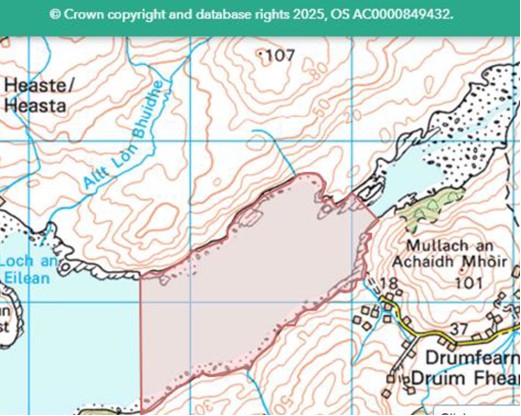 Map showing affected Loch